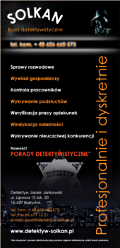 Kampania reklamowa Biura Detektywistycznego SOLKAN